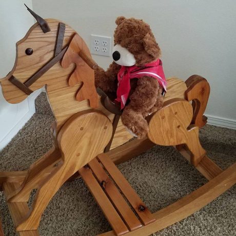Oak and Alder Rocking horse
