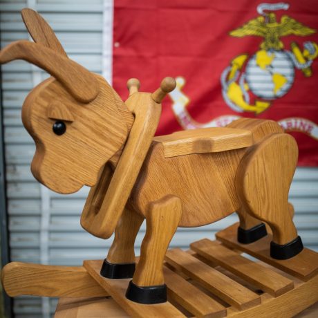 White Oak Burro Rocking Horse